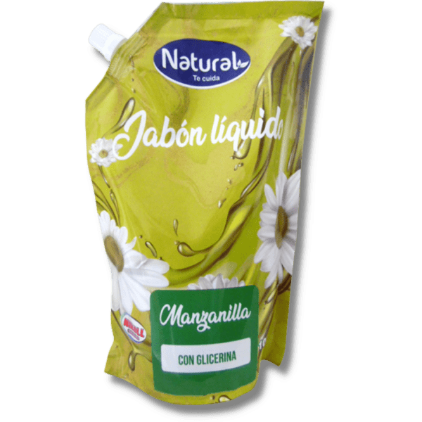 Doypack NATURAL jabon 1lt tipo ballerina (Manzanilla)