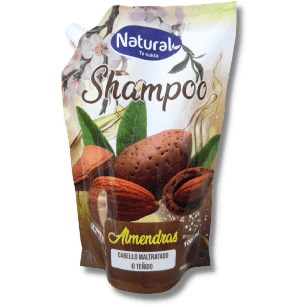 Doypack NATURAL shampoo 1lt tipo ballerina (Almendras)