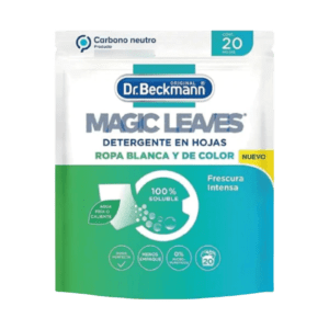 Detergente para ropa en hojas Magic Leaves, ropa blanca y color, 20 Hojas, Dr. Beckmann - Comercializadora Galuz