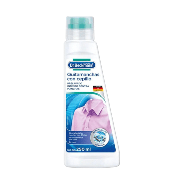 Quitamanchas para Ropa Pre-Lavado con Cepillo 250 ml Dr. Beckmann - Comercializadora Galuz