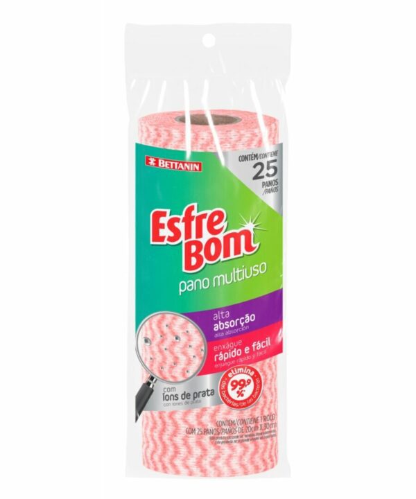 Paño multiuso rollo rojo de Esfebrom